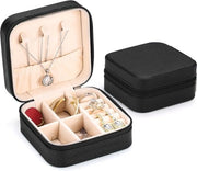 Cassetto per Gioielli - Organizzatore di Gioielli Mini - Scatola per Gioielli da Viaggio - Scatola di Stoccaggio per Gioielli Portatile per Collane - Orecchini - Anelli - Bracciali - Nero