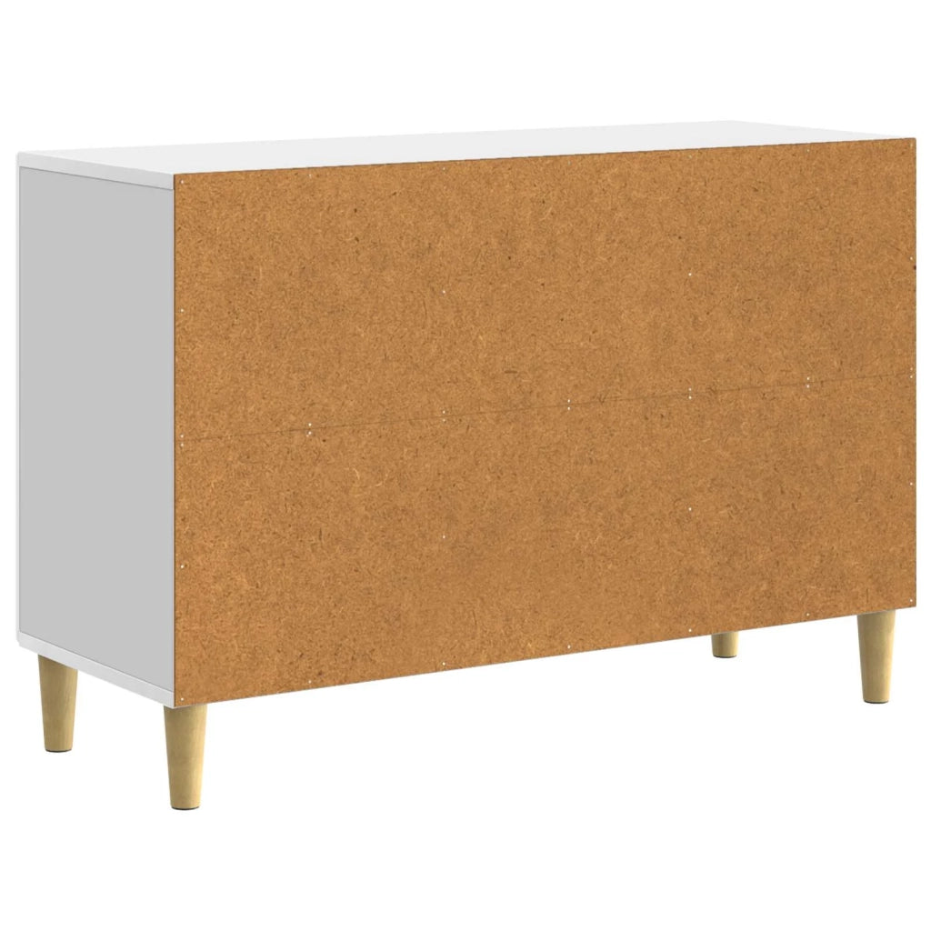 Credenza Bianco Lucido 89 x 34,5 x 60 cm Legno ingegnerizzato