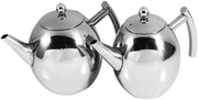 Pentola per Tè a Doppia Parete 1500 ml - Pentola per Tè con Filtro - Acciaio Inossidabile - Pentola per Tè con Valvola di Vapore - Luccicante - Filtrazione Facile - Pentola per Tè