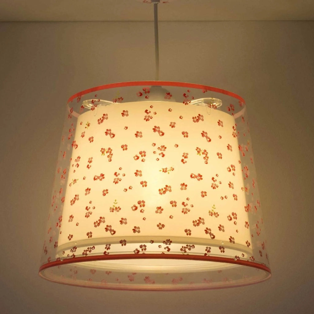 LÚZETE - LUCE A SOSPENSIONE PER BAMBINI DREAM FLOWERS E27 ROSA