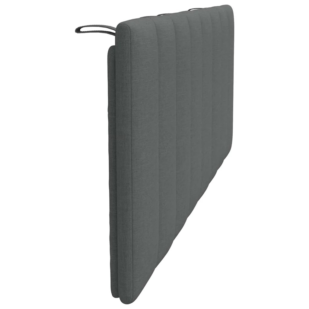 Cuscino Testiera Hanko Grigio Scuro 120 cm in Tessuto CFW7833553