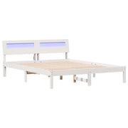 Letto matrimoniale | Letto per adulti | Struttura del letto Bianco 160 x 200 cm Pino massello