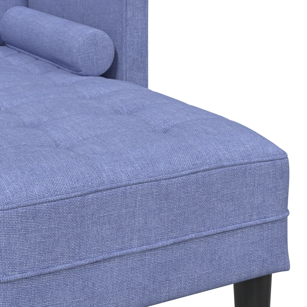 Set di divani a 2 pezzi con cuscini Blu jeans in tessuto