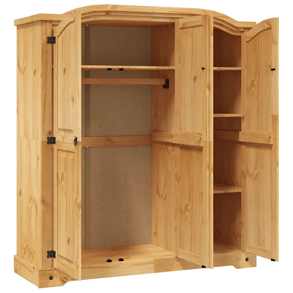 Armadio in Legno di Pino Messicano Corona Range 3 Ante 243733