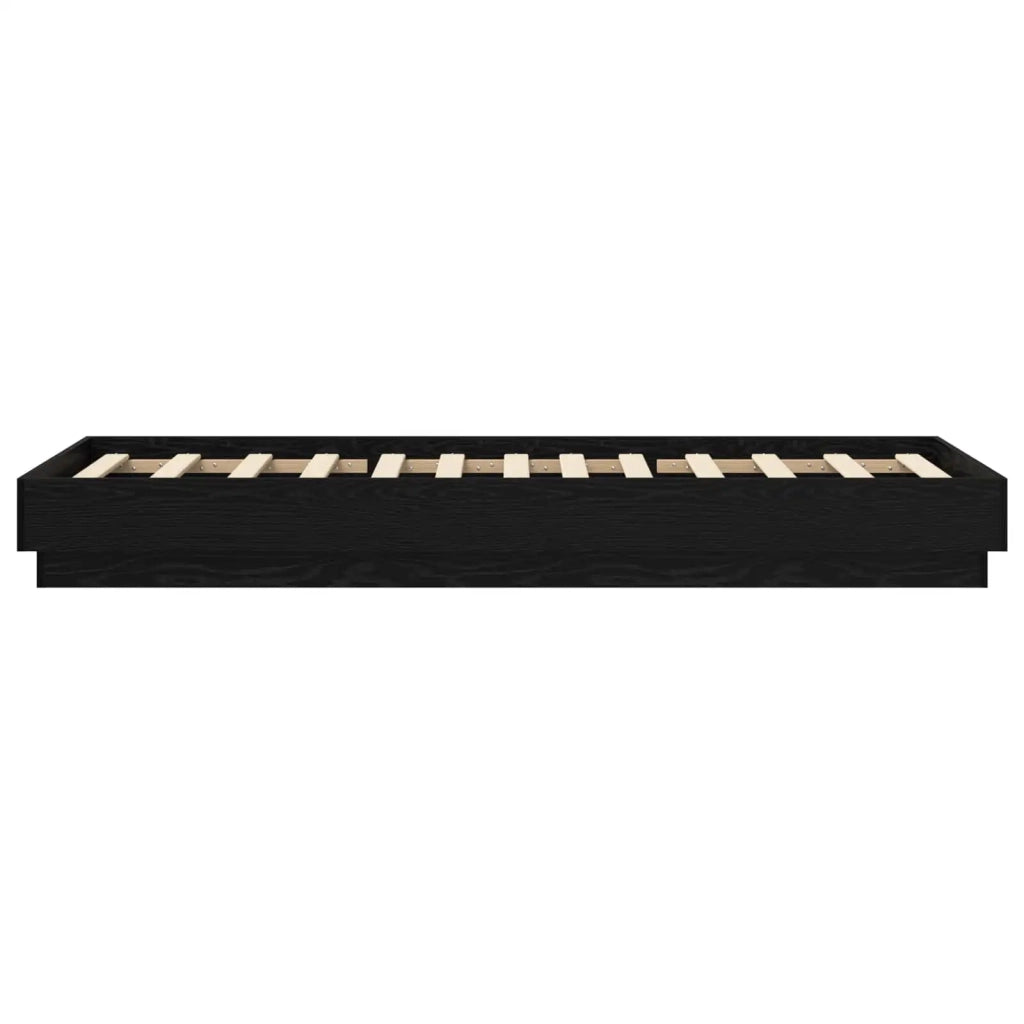 Letto con LED Rovere Nero 80 x 200 cm Legno ingegnerizzato