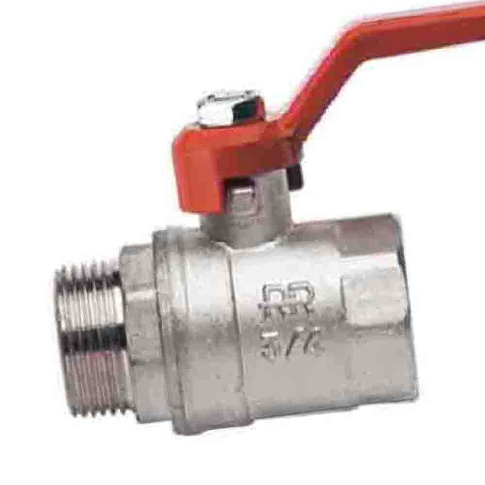 Valvola a sfera per acqua, mf con leva alluminio