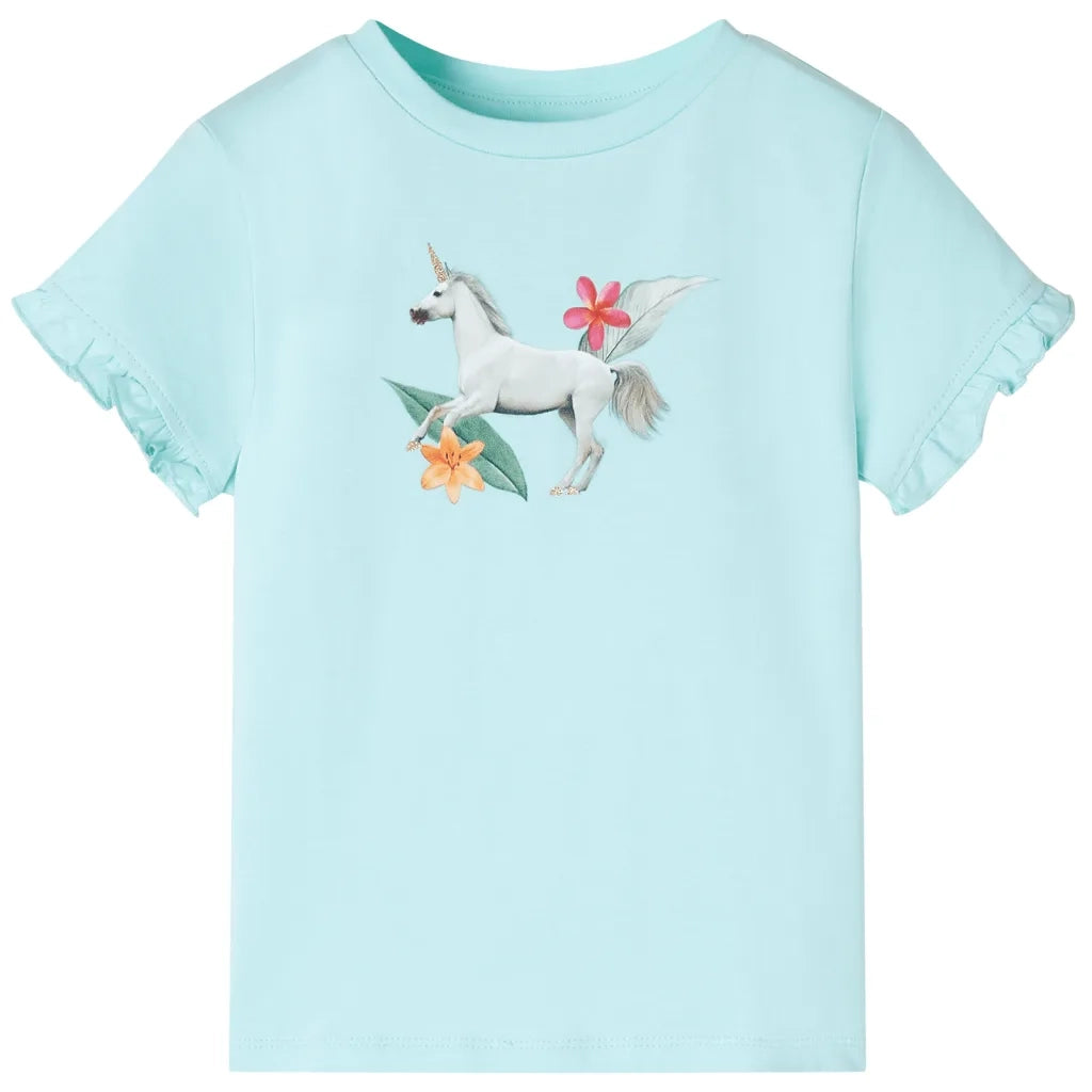 Maglietta da Bambina Maniche Corte Acqua Chiaro 104cod mxl 109321