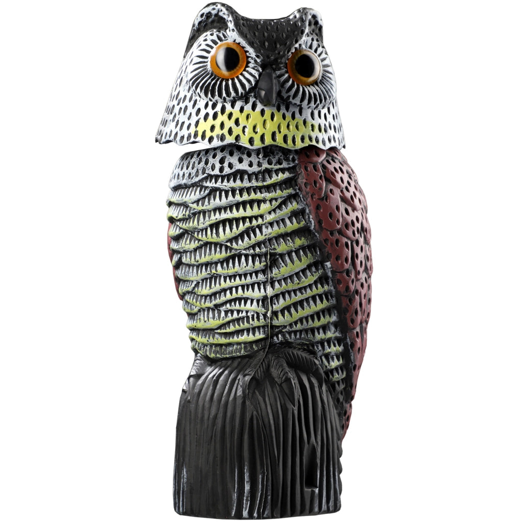 Statuetta da giardino KADAX, ornamento a forma di gufo con testa mobile, regalo.