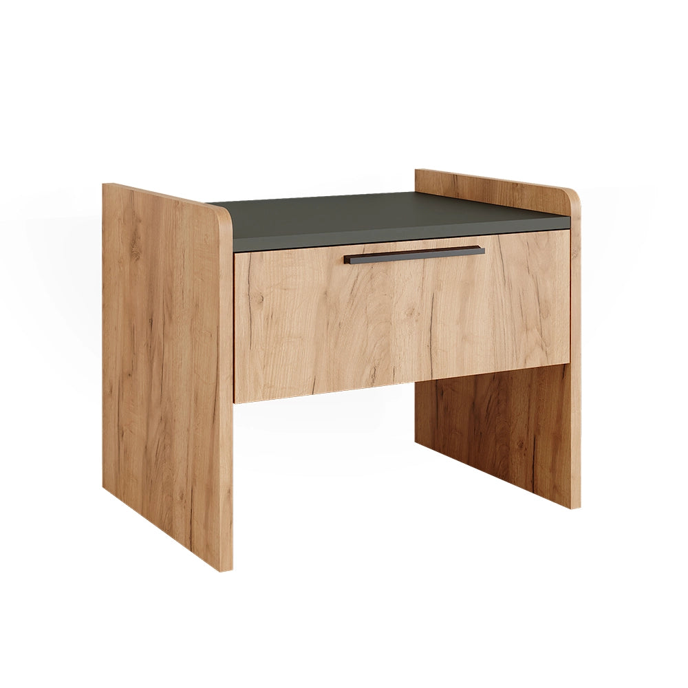 Vicco Panca da pranzo per la sala da pranzo Quercia dorata/antracite 53.5 x 41.1 cm con 1 cassetto