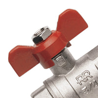 Valvola a sfera per acqua, ff con farfalla alluminio