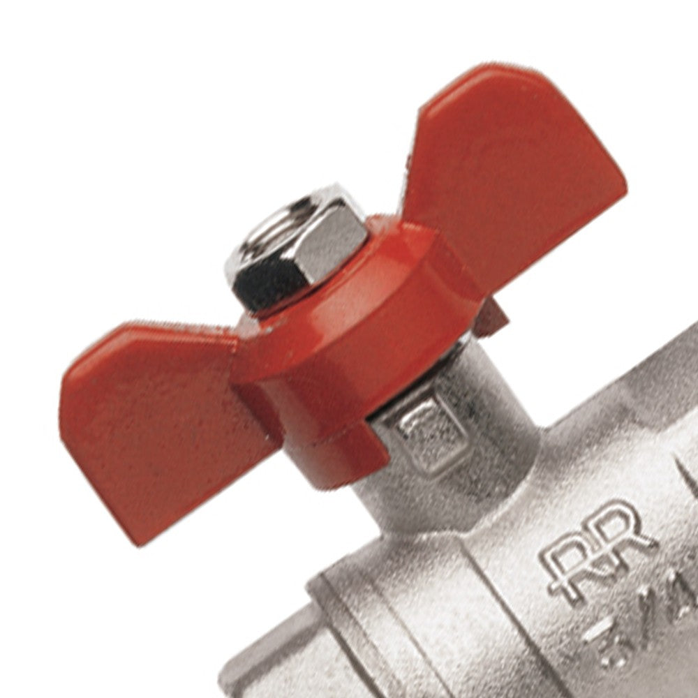 Valvola a sfera per acqua, ff con farfalla alluminio