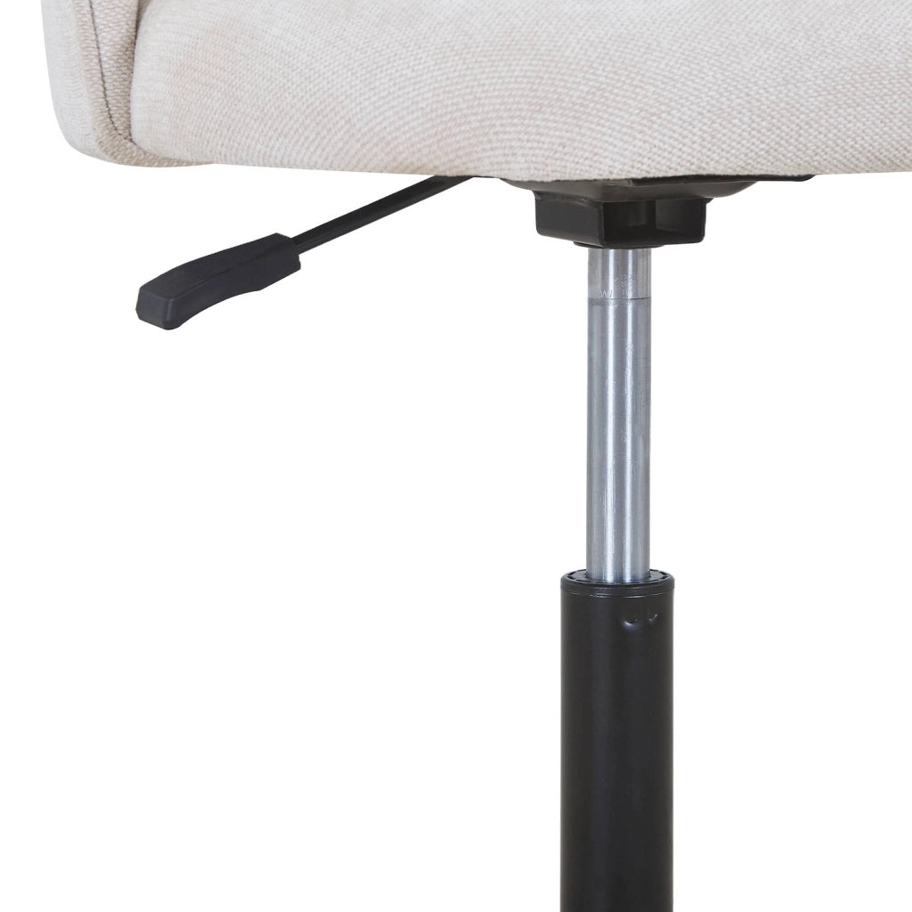 Sedia da ufficio con rotelle in tessuto, beige