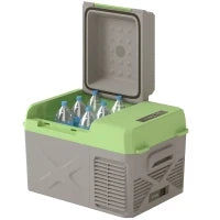 Frigo Portatile da 12 Litri con Compressore, Grigio e Verde
