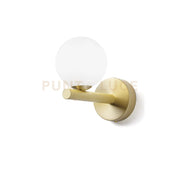 POMI' APPLIQUE A PARETE 1 LUCE ORO SPAZZOLATO ATTACCO G9 L.17CM