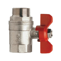 Valvola a sfera per acqua, mf con farfalla alluminio