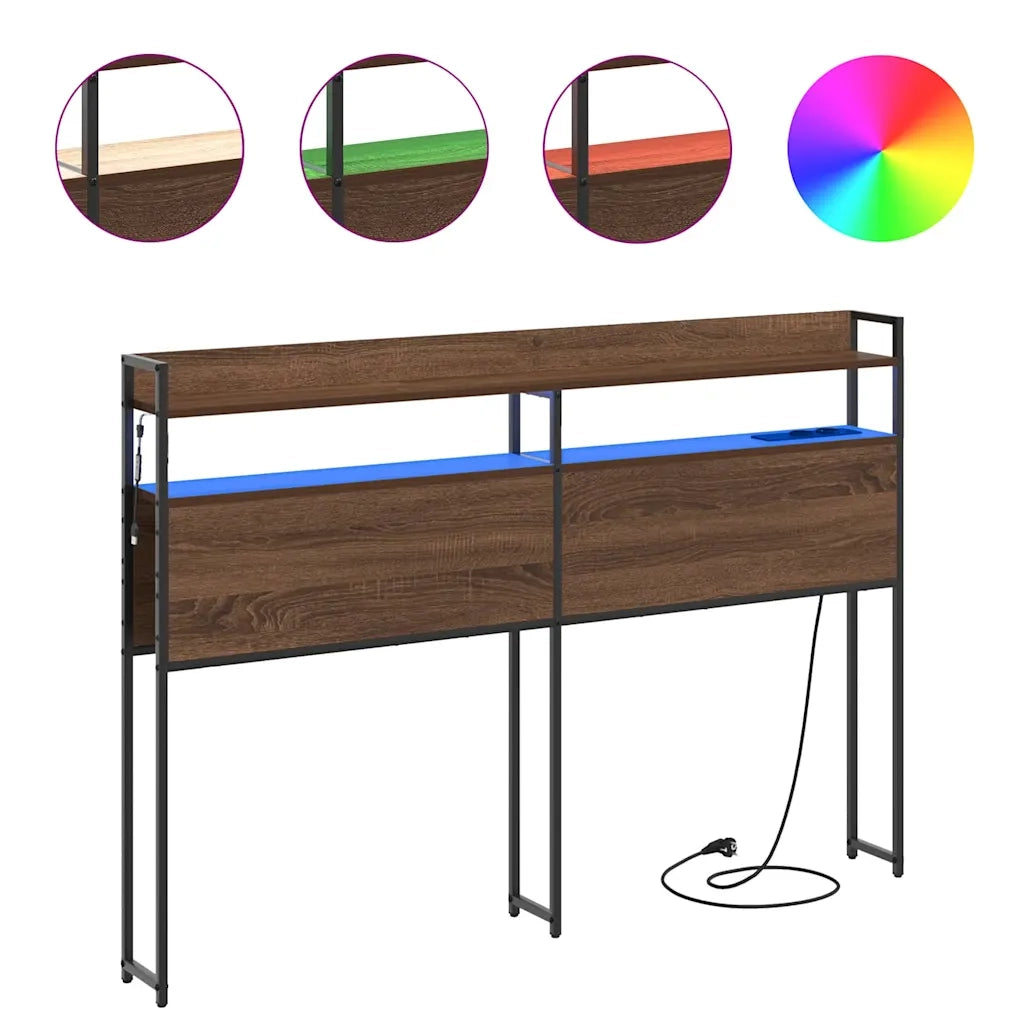 vidaXL Testata contenitore Rovere marrone 120 cm Legno multistrato