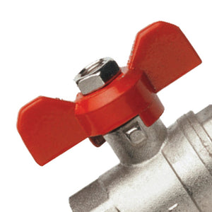 Valvola a sfera per acqua, mf con farfalla alluminio