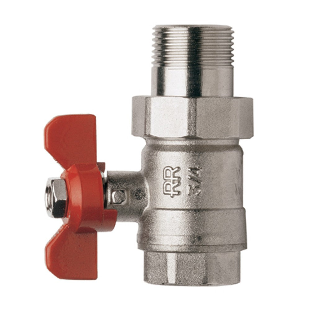 Valvola a sfera diritta con bocchettone