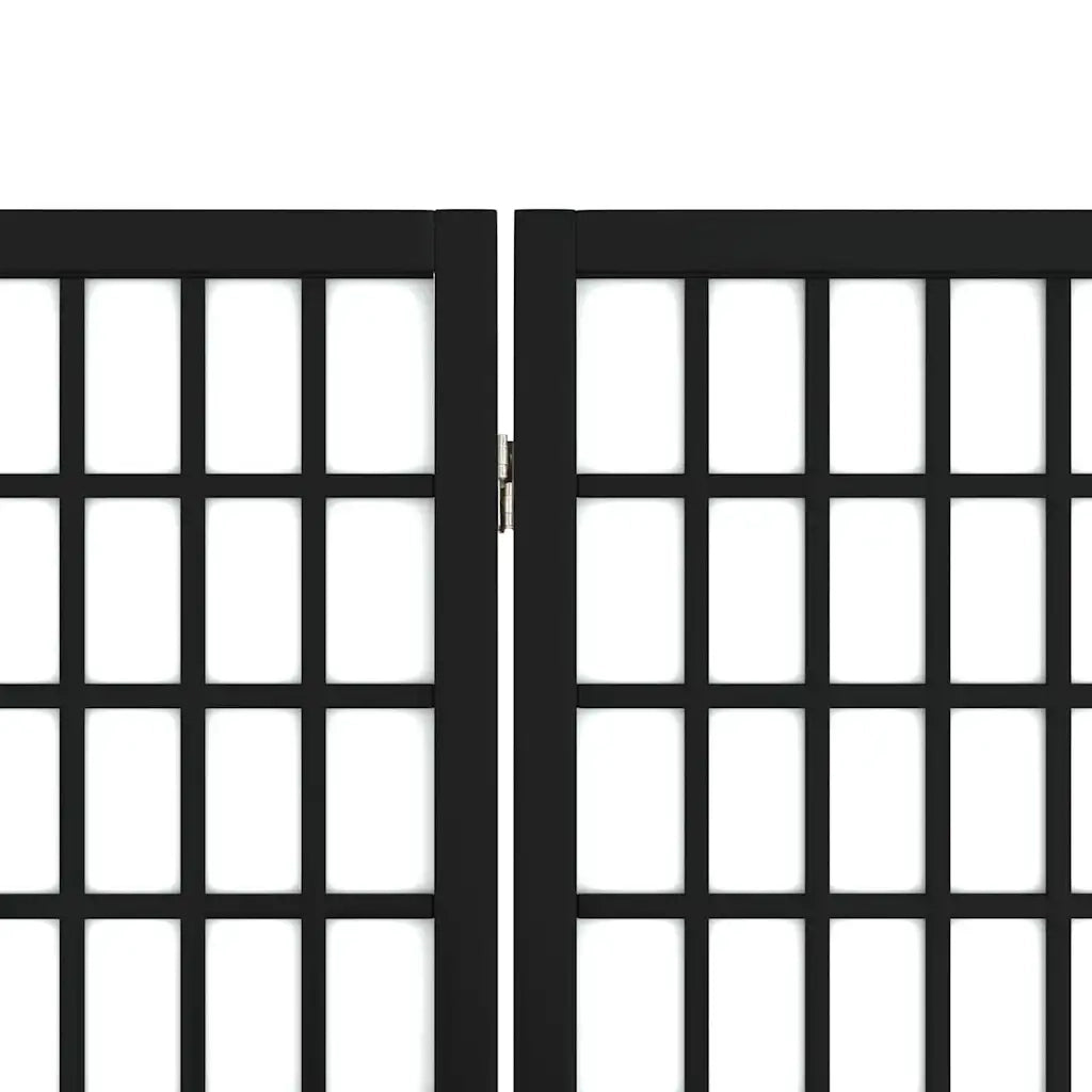 Divisorio Pieghevole 5 Pannelli Stile Giapponese 200x170cm Nero cod mxl 65606