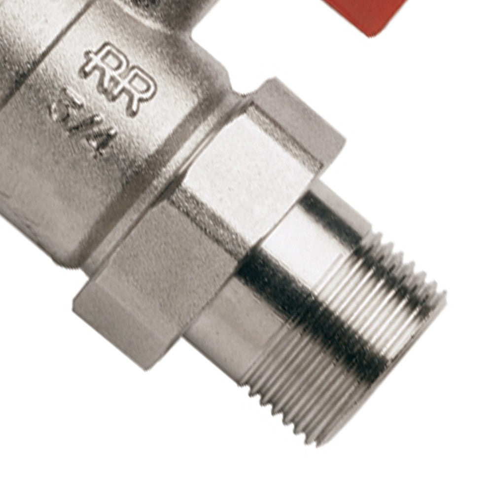 Valvola a sfera diritta con bocchettone