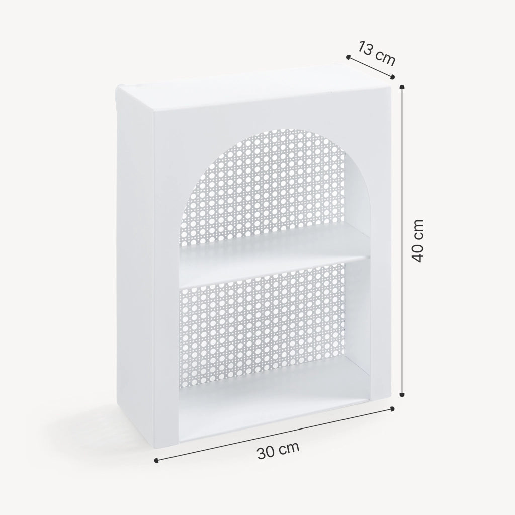 Scaffale da Parete Jäller Design Arcuato 40x30x13 cm Bianco [en.casa]