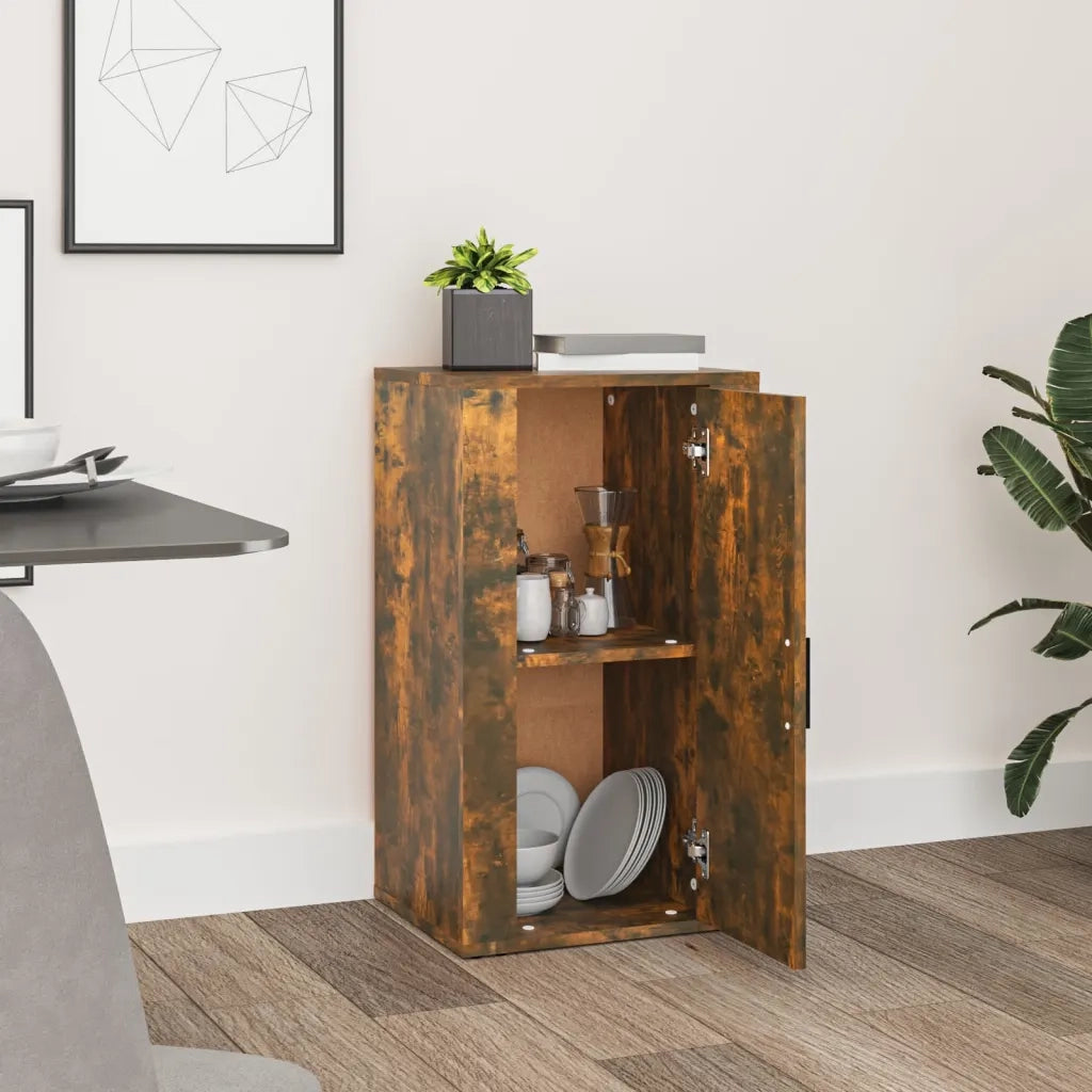 Credenza Rovere Fumo 40x33x70 cm in Legno Multistrato 819417