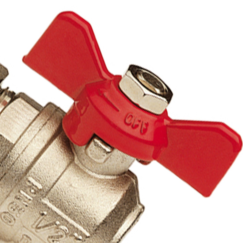 Valvola a sfera a squadra con bocchettone