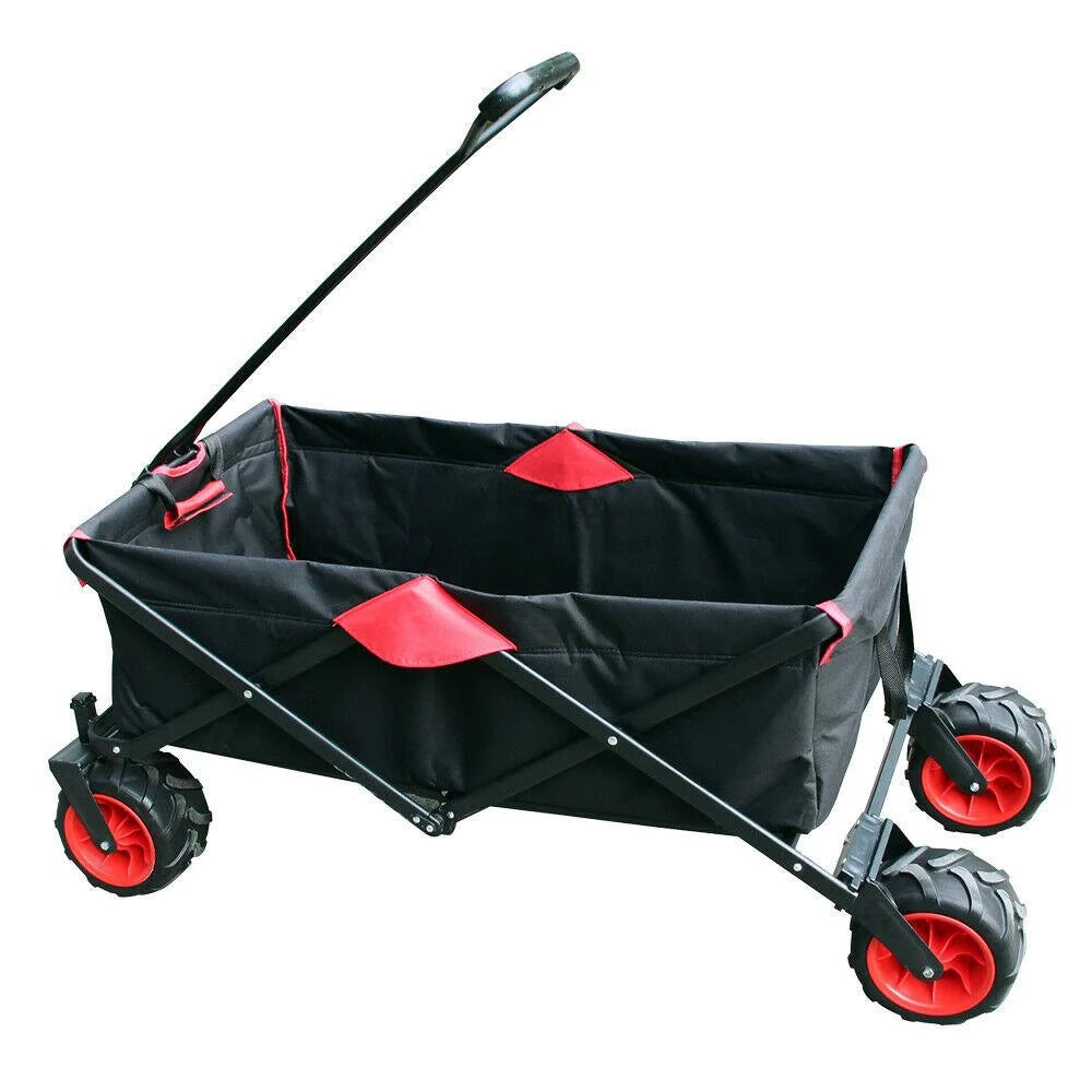 Carrello da trasporto pieghevole carrello a mano carrello da giardino 110 x 50 x 121 cm carrello da spiaggia pieghevole 16_0000764