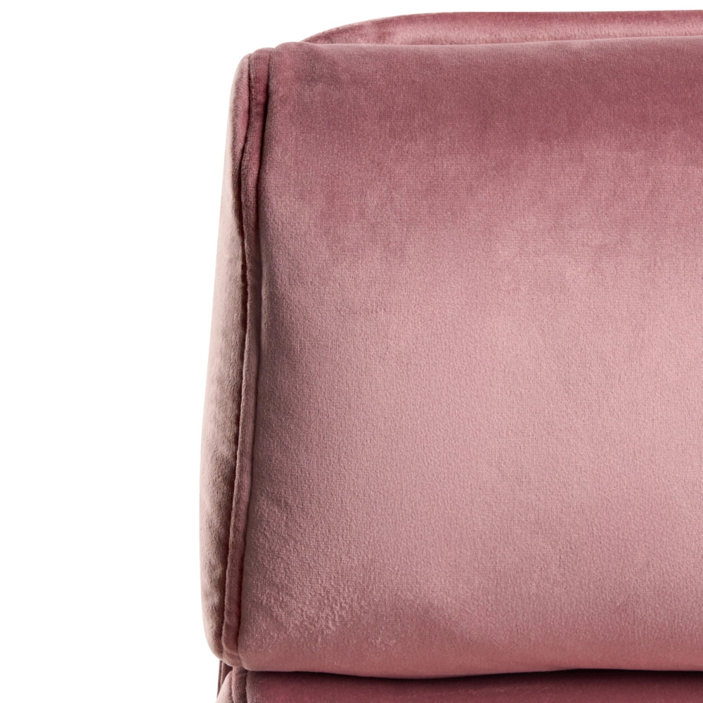 Sedia da ufficio in velluto rosa con base in metallo dorato sedia da scrivania girevole regolabile in altezza