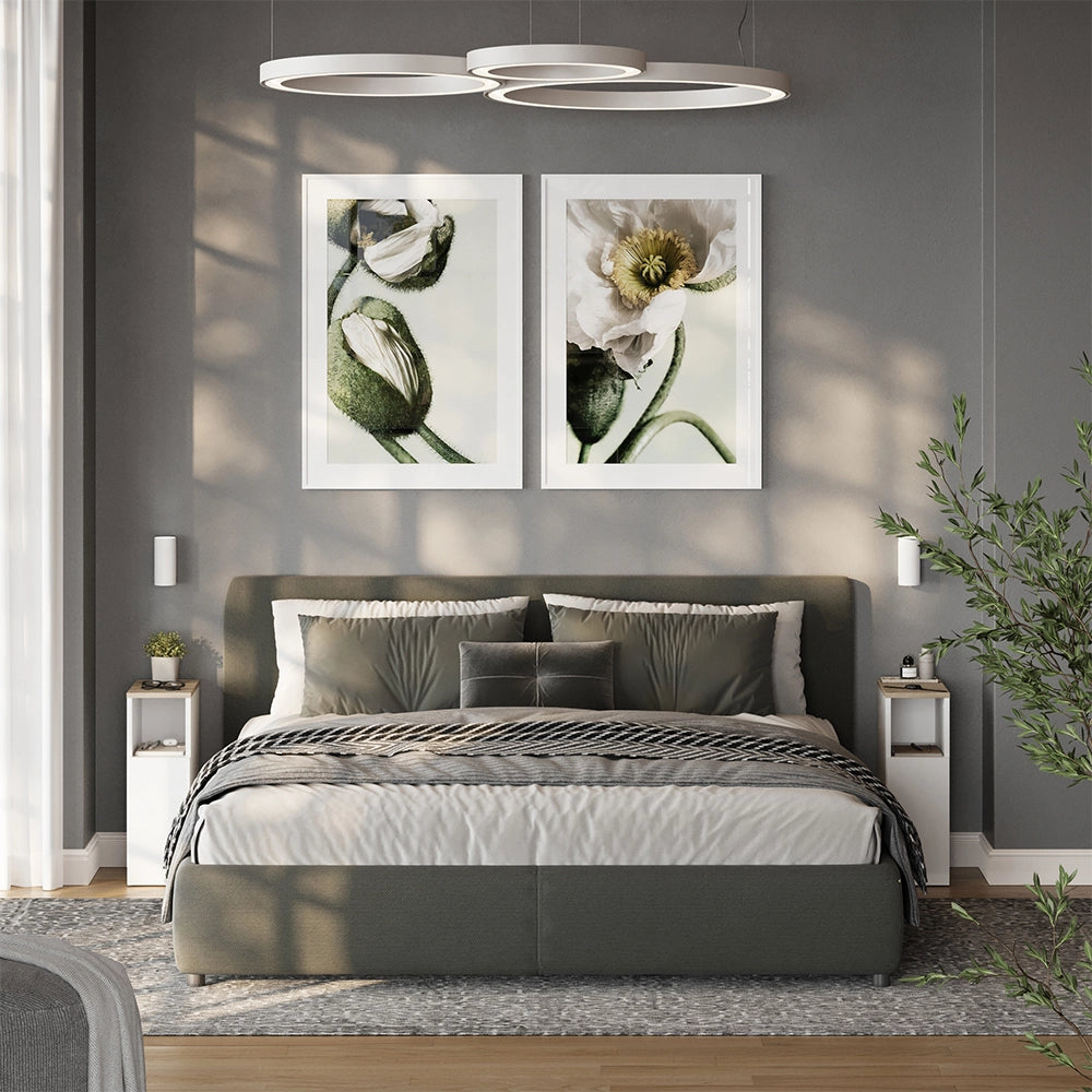 Vicco Comodino camera da letto Bianco/Sonoma 20 x 59.5 cm con 1 porta