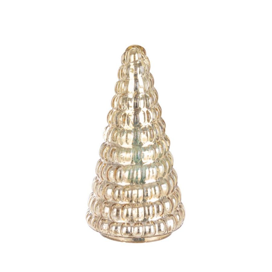 ALBERO DI NATALE VETRO MIELE LUCIDO GLIMMER 11X11X20.5