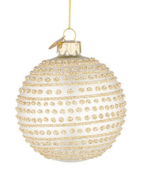 PALLINA CHAMPAGNE LUCIDO CON BRILLANTINI VETRO BIZZOTTO DOTS D8