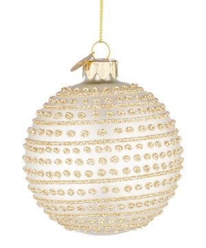 PALLINA CHAMPAGNE LUCIDO CON BRILLANTINI VETRO BIZZOTTO DOTS D8