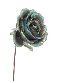 ROSA DECO ARTIFICIALE VERDE IRIDESCENTEJAYDE PICK 27X13X11H
