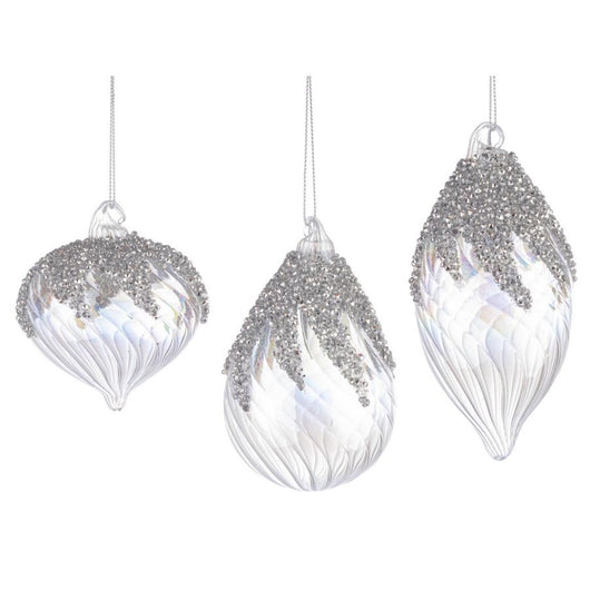 PENDAGLIO TRASPARENTE IRIDESCENTE VETRO BIZZOTTO SWING ASSORTITO PREZZO CAD UNO