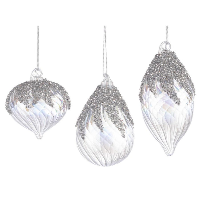 PENDAGLIO TRASPARENTE IRIDESCENTE VETRO BIZZOTTO SWING ASSORTITO PREZZO CAD UNO