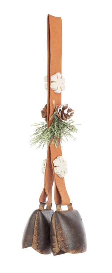 CAMPANE DA APPENDERE CON FIOCCO NEVE ALPBACH BIZZOTTO 8X6X45H