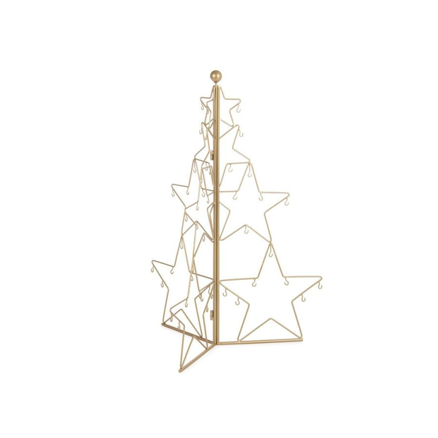 PINO IN ACCIAIO CON GANCI BIZZOTTO ORO AMALIE GANCI 51X38X70H