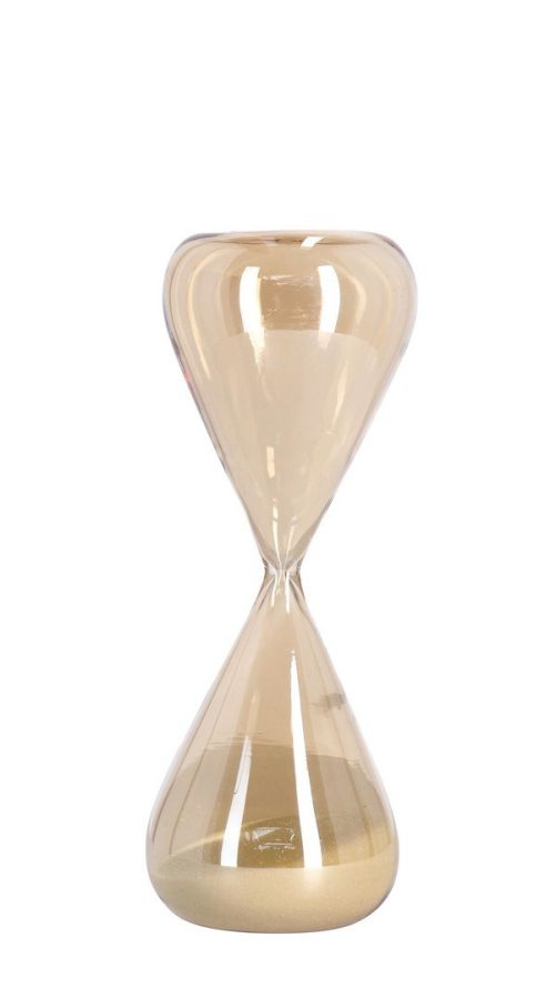 CLESSIDRA VETRO BIZZOTTO AMBRA BIANCO KRONOS D8X21,5H