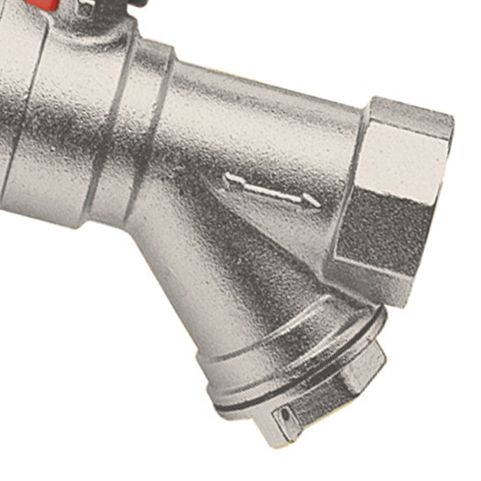 Valvola a sfera per acqua, ff con filtro y incorporato