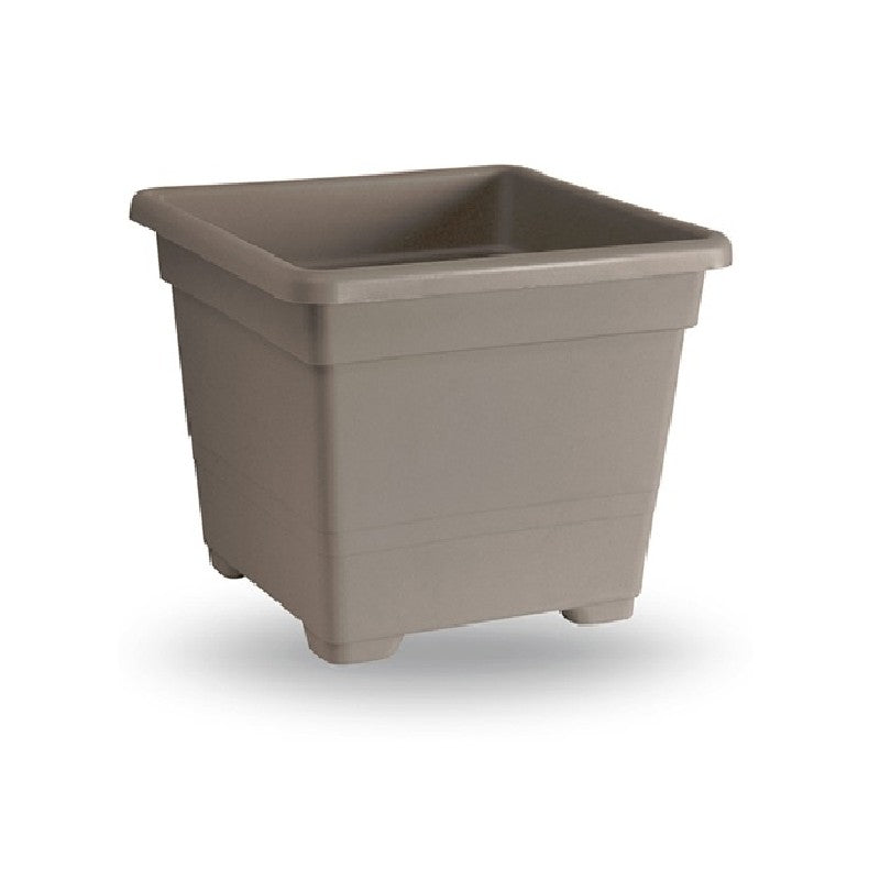 VASO quadrato FIORIERA in plastica VARI COLORI MADE IN ITALY 22 cm Veca Color: AVANA