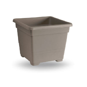 VASO quadrato FIORIERA in plastica VARI COLORI MADE IN ITALY 22 cm Veca Color: AVANA