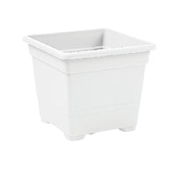 VASO quadrato FIORIERA in plastica VARI COLORI MADE IN ITALY 32 cm Veca Color: BIANCO