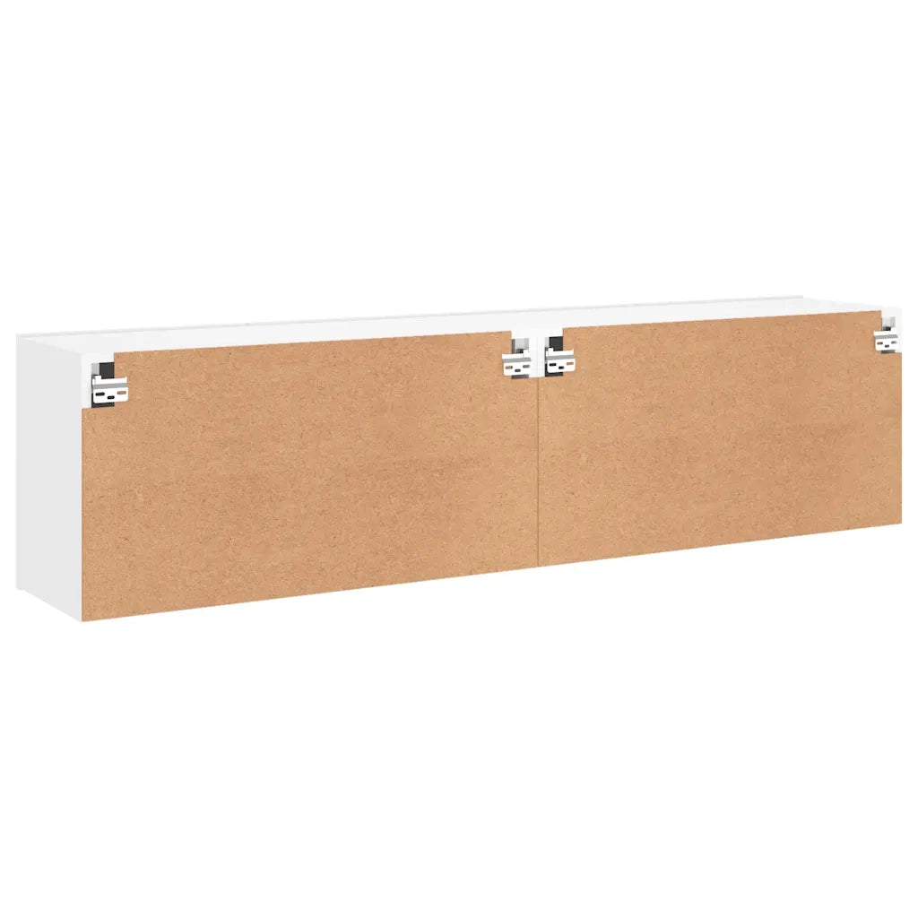 Mobili TV a Parete 2pz Bianchi 80x30x41 cm 836953