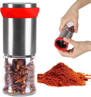 Snidorecchia Plus in acciaio inox e vetro, 175 cm alto - Molitore di erbe, pepe, sale - Snidorecchia per spezie con parole chiave: peperoncino, erbe, accessori da cucina - 90 caratteri