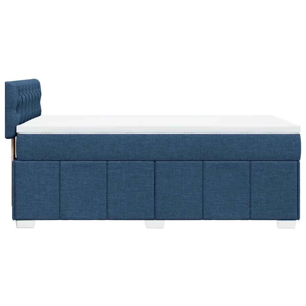 vidaXL Giroletto a Molle con Materasso Blu 100x200 cm in Tessuto