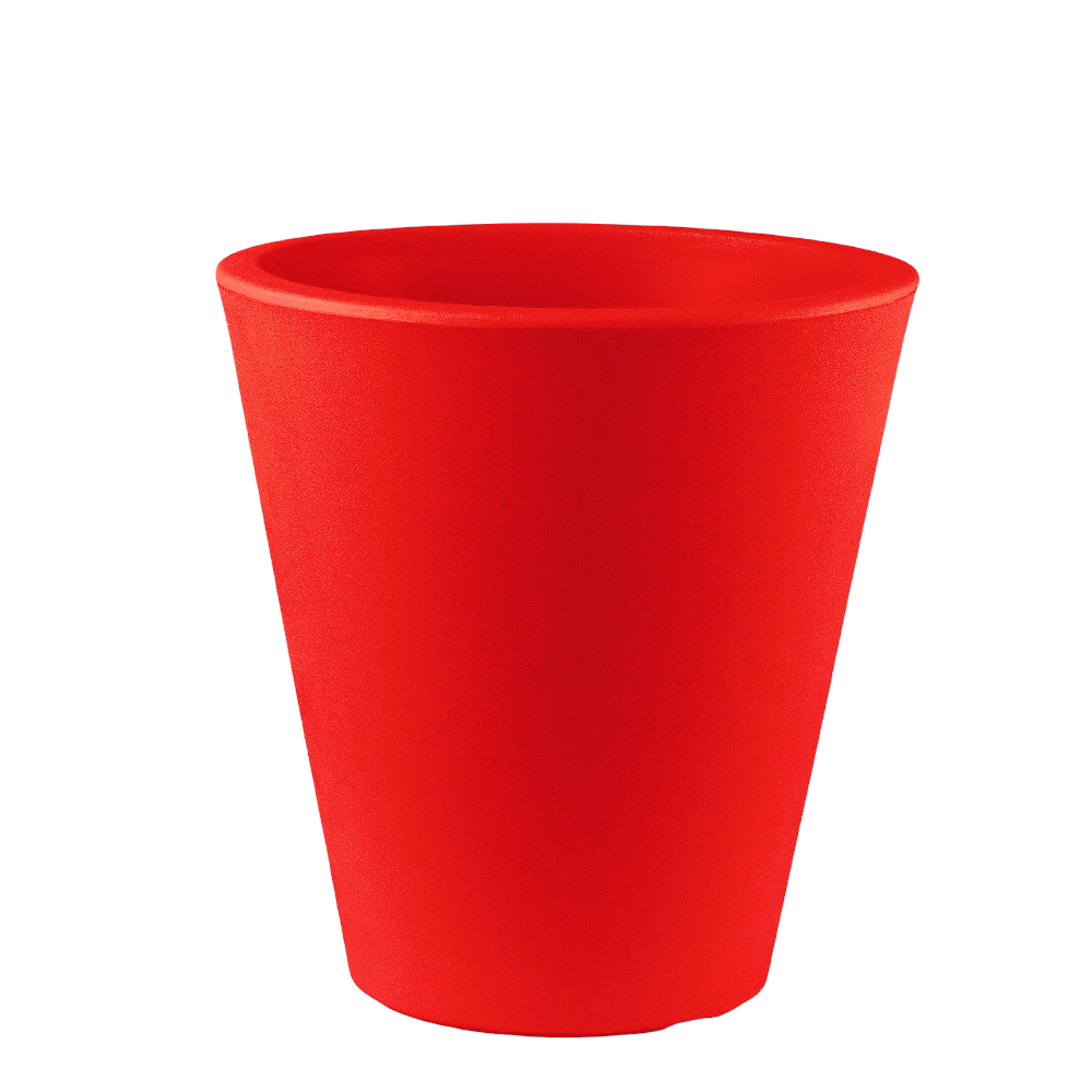 Vaso Single tondo in resina Ø 35 cm Veca Color: ROSSO FUOCO