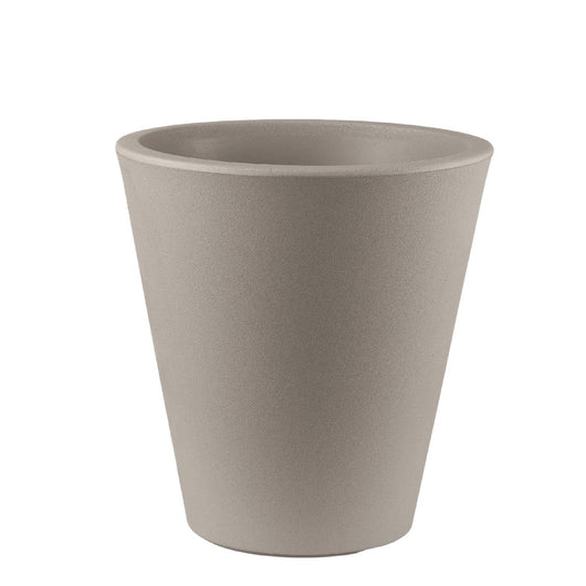 VASO fioriera SINGLE moderno TONDO in RESINA 45 cm VARI COLORI FOTO REALE Color: TAUPET