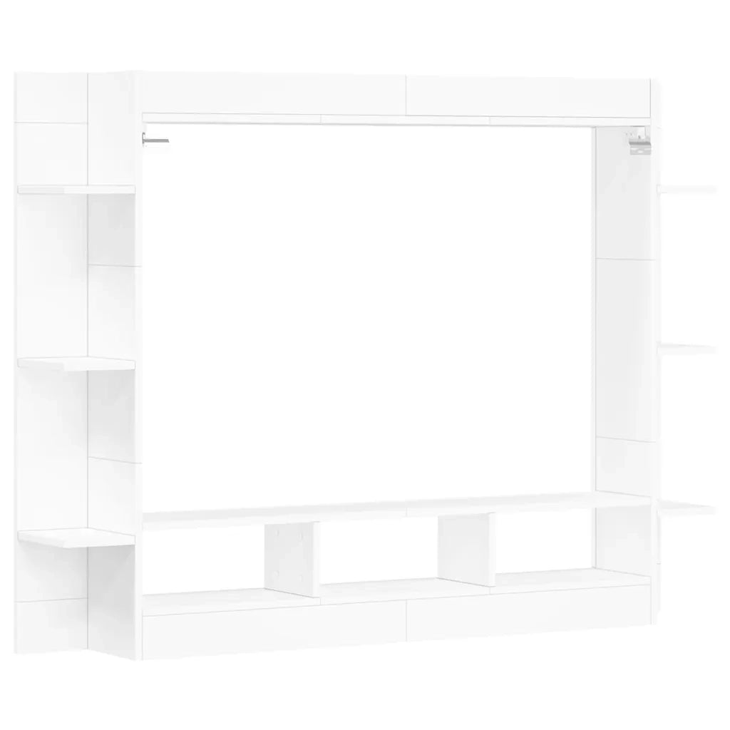 Mobile Porta TV-Credenza TV Bianco 152x22x113 cm in Legno Multistrato