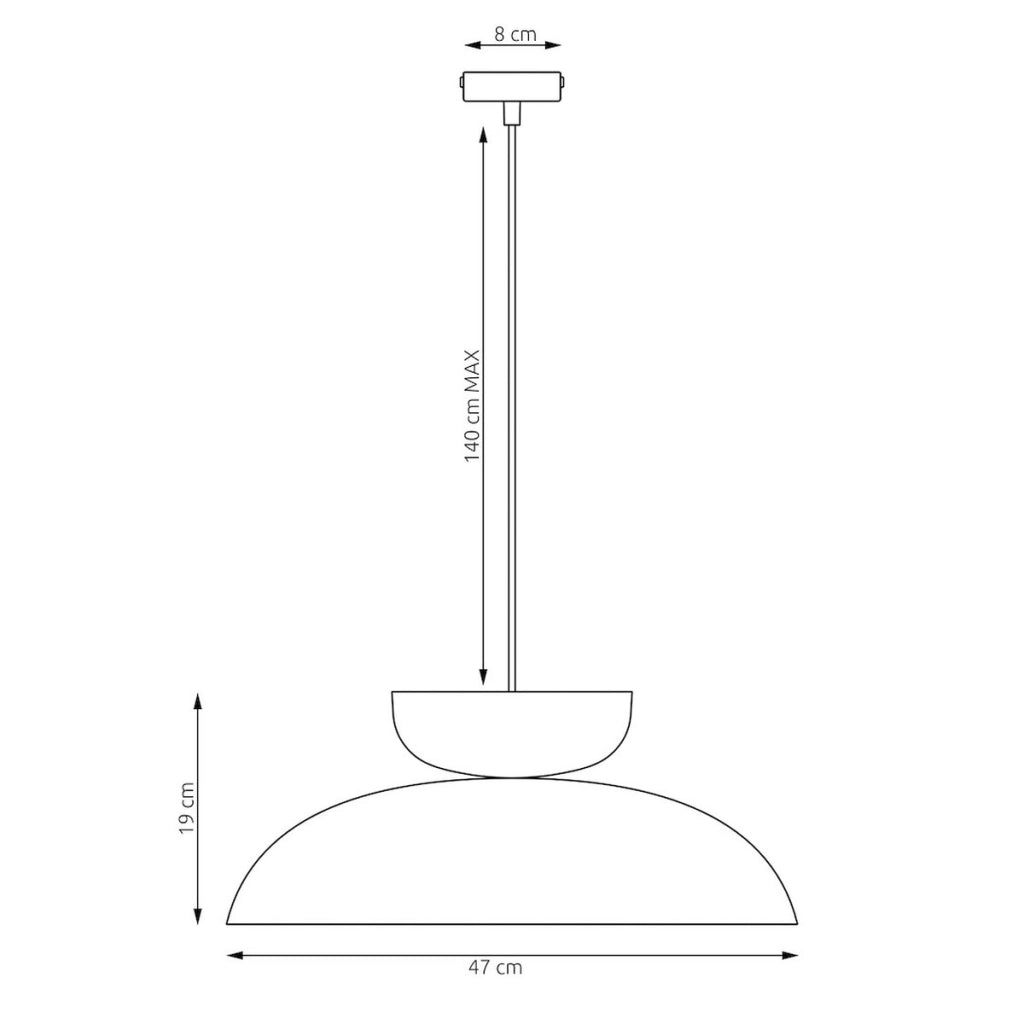 Lampada a sospensione Mega in acciaio nero opaco